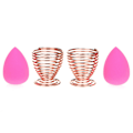 Miniatyrbillede 5 af 5: Blender, (3-pak roséguld) Sminksvamp Tørrestativ Opbevaring Æggepulverpuff Displaystativ 3 dele