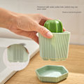 Miniatyrbillede 5 af 5: 4 stk. Creative Cactus Pot Brush, Nano Rengøringsbold Gradient Gul