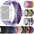 Pikkukuva 1 / 2: SKALO Punottu kangasranneke Apple Watch SE 40mm - Useita värejä Multicolor multifärg