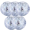 Miniatyrbild 1 av 5: 5-pack badbollar Jätte poolbollar Jätteblixt uppblåsbara badbollar Simbassäng Vatten Strandleksaker - Silver