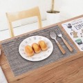 Miniatyrbild 4 av 5: Bordstablett set 6,12,6 tum, rund bordstablett bordstablett polypropenplast Tvättbart för kök, matbord, fester, bröllop, beige gul