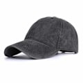 Miniatyrbillede 1 af 3: Sort Baseballkasket Vintage Distressed Jeans Vasket Strapback Sort black one size