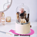 Miniatyrbild 2 av 5: 360 graders roterande dammtät sminkborste förvaringslåda Mjölkgul Mjölkgul