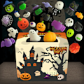 Pikkukuva 1 / 5: 60 kpl Halloween Squishy Leikkala Setti Antisensorisia leluja lapsille Monivärinen 24 kpl