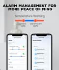 WiFi Termometer Hygrometer 4-pack Smart Temperatur- och Luftfuktighetsmätare med App-varningar för Hem, Växthus, Barnkammare Vit
