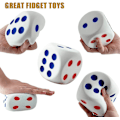 Miniatyrbild 3 av 5: Stor tärningsstressboll, 3,1 tum skumtärning Squishies leksaker för brädspel för barn, för att få dina turnummer Game Dice