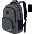 Miniatyrbillede 1 af 5: Computer Rygsæk Vandtæt Business Rygsæk med USB Opladning til College/Fritid/Forretning/Skole (Mørkegrå) szq