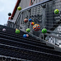 Miniatyrbild 2 av 5: Extremt högt studsande boll & poppande ljud Meteor rymdbollsleksak, poppande studsboll Gummistudsboll Sensorisk boll för barn och vuxna Orange
