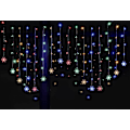 Miniatyrbillede 1 af 4: 2m x 1m Juletræsfönsterlys, 104 LED Snefnug Gardinstreng til Indendørs Dekoration Snefnug – flerfarvet Snefnug – flerfarvet Snöflingor – flerfärgad Snöflingor \u2013 flerfärgad