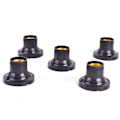 Miniatyrbillede 2 af 5: 10 stk. E27 lysfatning, fatning, LED-lampe, adapter, sort