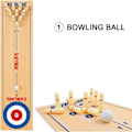 Miniatyrbild 4 av 5: Curlingspel för familj 47 tum, 3 i 1 bordsshuffleboards, bordscurlingspel, bordscurling bowling