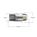 Pikkukuva 3 / 5: 10 kpl Valkoinen T10 3030 2smd Led-polttimot Lamppu Kirkas Led-sivumerkkivalot Valkoinen valo