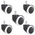 Miniatyrbillede 1 af 7: 5-pak hjul til kontorstol - 11 mm sort sort sort Black Svart
