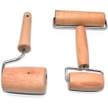 Miniatyrbillede 1 af 4: Trækagerulle, sæt med 2 kageruller Pizzarulle Tilbehør til bagning af kager til voksne og børn Bageværktøj til køkken (T-form & H-form)