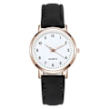 Miniatyrbillede 1 af 5: Dameure Kvinder Små Kvarts Analog Armbåndsur Casual Læder Black
