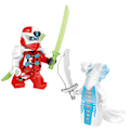 Pikkukuva 5 / 5: 32 kpl:n setti go Minifigures Kai Jay Sensei Wu Master Building musta yksi koko