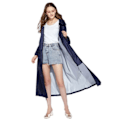 Miniatyrbillede 1 af 5: Snygg lång regnjacka unisex regnponcho med vattentät ficka med lock XL