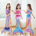 Miniatyrbillede 2 af 5: Havfrue badedragt monofin havfrue finne børn havfruerne pakke C (med monofin) XL (9-11 år) pack C (utan monofin) XL (9-11 år)