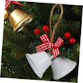 Miniatyrbillede 2 af 5: 4 stk. Dekorative juleklokke-ornamenter - Kreative juletræspynt - Hængende julepynt - DIY julepynt - Hængende julepynt - Julepynt i plast