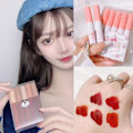 Miniatyrbilde 4 av 5: Matte Velvet Lip Gloss Set Vanntett Langvarig Non Smudge Li Little Black Bear  5pcs