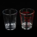 Miniatyrbillede 4 af 5: 1 stk. 30 ml glasmålebæger med skala, shotglas, flydende glas, sort, 30 ml