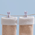 Miniatyrbillede 3 af 5: 6 stk. Kattegodisclips Anti-Skridstriber Håndtag Metalfjeder Fast Greb Madpose Sna white 1