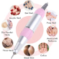 Miniatyrbild 2 av 5: Elektrisk nagelborrmaskin med 3/32'' spikborr 6 st för akrylnaglar Gel Nagelglasering professionell 30000rpm Rosa