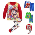 Pikkukuva 2 / 3: 2:a Barnpyjamas Super Mario Långärmad Pullover Set Nattkläder A 120CM