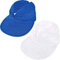 Miniatyrbillede 1 af 7: Solhatte til kvinder UV-beskyttelse Solskærm Bred Skygge Sommerhatte med hestehale White Bule