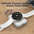 Miniatyrbilde 4 av 8: Lader med powerbank 1800mAh til Samsung Galaxy Watch - Hvit