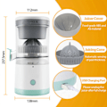 Miniatyrbilde 5 av 5: Elektrisk Juicepresser Juicer Blender Squeezer Sitron Fruit Bærbar Maskin