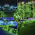 Miniatyrbillede 2 af 5: 10M 100 LED Feelysslyng Grøn 8 Lystilstande Fest Have Indendørs Udendørs Dekoration Julelys 10 m