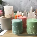 Miniatyrbild 2 av 5: Ljusformar ljus stearinljus DIY gjutformar i silikonform Jullättnad
