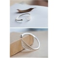 Pikkukuva 2 / 5: 925 Sterling Silver Kvinna Manschett Armband Öppet Löv Format Justerbar Charm Bangle zdq
