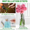 Miniatyrbild 5 av 5: Blomstergaller för Vas DIY Återanvändbart Blomstergaller Blomsterarrangemang Buketthållare, Ikebana Spiral Stjälkhållare för Vas, Hem, Florist