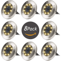 Miniatyrbillede 1 af 5: Solcellelamper til udendørs 8 led, solcellehavegulvlampe, udendørs gulvlampe havelamper Ip65 (8 varm hvid)