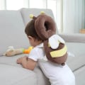 Miniatyrbilde 2 av 5: Baby hodebeskyttelse ryggsekk, ryggbeskyttelse pute, barn pute toddler ryggsekk baby , brun bi, 30x20 cm