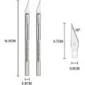 Miniatyrbilde 4 av 4: CNE Skalpell Precision Work Cutter 2 Med 42 Blad - Perfekt