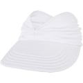Miniatyrbillede 2 af 7: Solhatte til kvinder UV-beskyttelse Solskærm Bred Skygge Sommerhatte med hestehale White