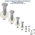 Miniatyrbillede 4 af 4: 500 stk. Nylon flade skiver M2 / M2.5 / M3 / M4 / M5 / M6 / M8 / M10 Hvide tætningsskive til industrielle fastgørelseselement null none