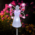Miniatyrbillede 1 af 3: Engel Solcellelamper Udendørs, 1-pak Engel Solcellelampe Haveindsatser, LED Vandtæt Engel Landskabsbelysning til Havedekorationer (Pink)