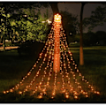 Miniatyrbilde 7 av 7: Vannfalllys, LED-lysslynger utendørs vanntette, Halloween vannfalllys, flerfargede slynger dekorasjonslys juledekorasjon, som