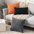 Miniatyrbilde 4 av 5: Pakke med 2 Manchester Mjuk Soild Dekorativt firkantet putetrekk Sett Putetrekk Putevar for sofa soverom bil 24 x 24 tommer Grå