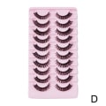 Miniatyrbild 1 av 5: 10 par Rysk stil Strip Fransar D Curl Mink Lösögonfransar F DH06-04 10 par