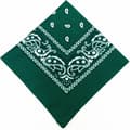 100% Bomull - Bandana - Näsduk - 50x50cm - Mörkgrön
