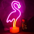 Miniatyrbillede 3 af 4: Flamingo neonskilt Rosa Flamingo gave til kvinder LED neon lysskilte til soveværelse Flamingo lys til piger Værelsesindretning USB/batteri