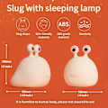 Miniatyrbillede 4 af 5: Original autentisk snegl natlampe, børneværelse blækspruttelampe, silikone natlampe til amning, sød børns sengelampe