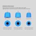 Miniatyrbillede 2 af 10: 3 par ørepropper Memory Foam Eartips BLÅ blue