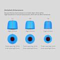 Pikkukuva 2 / 10: 3 par öronsnäckor Memory Foam Eartips BLÅ blue