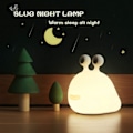 Miniatyrbillede 1 af 5: Original autentisk snegl natlampe, børneværelse blækspruttelampe, silikone natlampe til amning, sød børns sengelampe